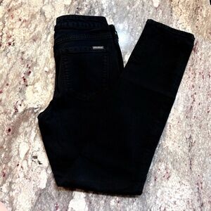 Eddie Bauer Women's Size 6 Black Wash Denim Slightly Curvy Slim Straight Jeans